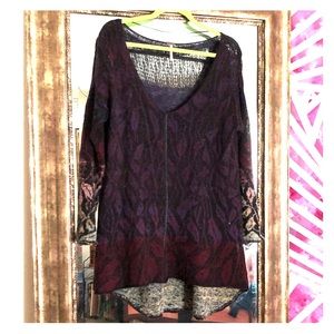 Free people wide neck tunic sweater